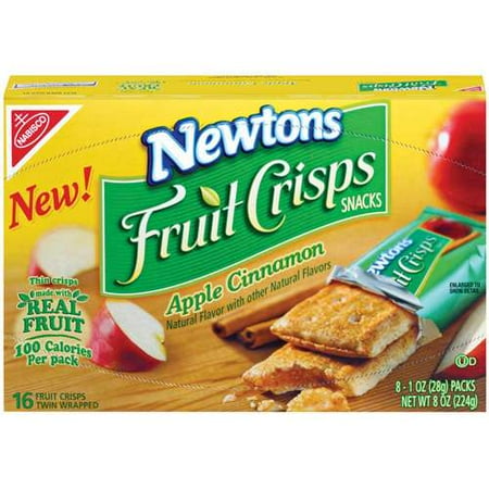 Nabisco Newtons: Fruit Crisps Snacks Apple Cinnamon 1 Oz Packs, 8 Ct