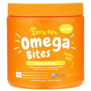 Zesty Paws, Omega Bites for Dogs, Skin & Coat, All Ages, Chicken Flavor, 90 Soft Chews