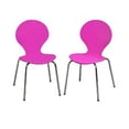 thumbnail image 1 of Giftmark 3013PU Ensemble Moderne de 2 Chaises pour Enfants avec Pattes Chromées - Violet, 1 of 1