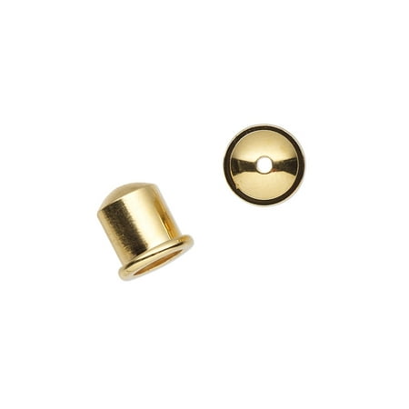 

Cord end TierraCast Maker s collection gold-plated brass 9mm cupola 5.8mm inside diameter. Sold per pkg of 2.