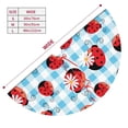 thumbnail image 5 of Kll 48" Christmas Tree Skirt Flowers And Lady Bugs Xmas Tree Skirts Mat For New Year Xmas Holiday Party Indoor Outdoor Home Decoration, 5 of 9