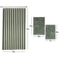 thumbnail image 3 of Sage Green Shower Curtain Set with Rugs - Bathroom Sets with Shower Curtain and Rugs, Fabric Shower Curtains and 2 Bath Mats, Modern Bathroom Shower and Curtain Sets for Tub Or Stall, 3 of 4