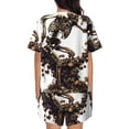 thumbnail image 3 of Lsque Skeleton Dance with Mushrooms Women's Short-Sleeved Pajama Set - 2 Piece Soft and Lightweight Sleepwear Set-Large, 3 of 9