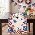 thumbnail image 4 of Nkmbld 4th of July Table Runner Decorations, Vintage Linen Tablecloth Patriotic Table Decorations for Kitchen Dinning Indoor Outdoor Home Party Supply, 4 of 8