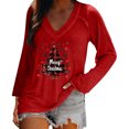 thumbnail image 2 of FDGIU Cute Christmas Graphic Tee for Women, Long Sleeve Crewneck Blouse, Cozy Loose Fit for Holiday Parties, 2 of 6