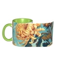 thumbnail image 4 of Daisies Flower Coffee Mug Fun Custom Ceramic Mugs 11oz Green, 4 of 5
