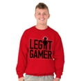 thumbnail image 4 of Legit Gamer Video Games Nerdy Geeky Men's Crewneck Sweatshirt Brisco Brands L, 4 of 6