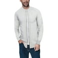 thumbnail image 2 of X RAY Men's Full Zip Cardigan Sweater Mock Neck & Hoodie, Casual Slim Fit Long Sleeve Fashion Sweatershirt Jacket, Oatmeal - Full-zip, Small, 2 of 6