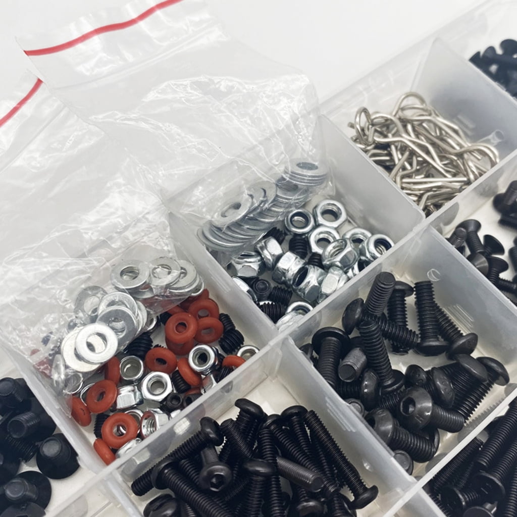 Pack of 520 Hardware Fasteners set Universal Remote Screw set Screws Assortment Set fit for 1/8 1/10 1/12 1/16 Scale Car