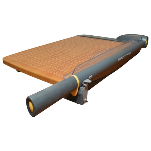 Westcott 15 Inch Trim-Air Guillotine Paper Trimmer with Wood Base