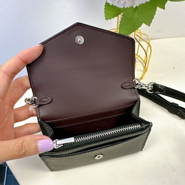 Coach CU170 Mini Envelope Wallet With Strap IN Black - Walmart