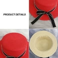 thumbnail image 3 of 52-54 cm hat circumference children's bow flat top hat summer hat outdoor sunshade beach sun hatred, 3 of 5