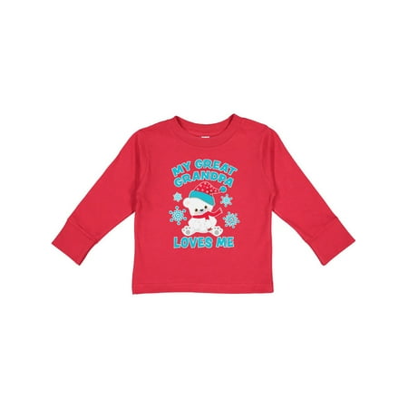 

Inktastic Polar Bear My Great Grandpa Loves Me in Santa Hat Gift Toddler Boy or Toddler Girl Long Sleeve T-Shirt