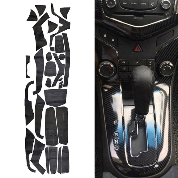 Phyun 5D Carbon Fiber Look Interior Covers Trim Stickers For Chevrolet Cruze 2009-2015