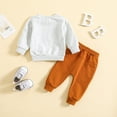 thumbnail image 4 of Two Piece Outfits,Toddler Boys Long Sleeve Letter Print Two Piece Outfit Set Comfortable Casual Playwear,Toddler Outfit,2-3 Years, 4 of 7