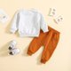 thumbnail image 2 of Gibobby Conjunto de ropa para bebé y niño Conjunto de 2 uds de camisetas y pantalones con estampado de de manga larga para niños pequeños(Gris, 6-12 Meses), 2 of 5