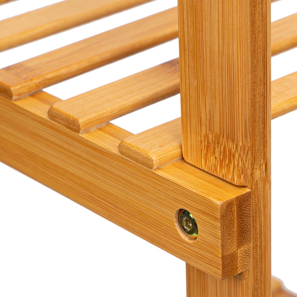Kepooman 6 Floors and 12 Seats Indoor Bamboo Plant Stand for Home, Natural Kepooman 6 Floors and 12 Seats Indoor Bamboo Plant Stand for Home, Natural