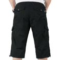 thumbnail image 2 of Men's 3/4 Long Stretch Shorts Waist Cargo Three-quarter Trousers, 2 of 3
