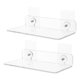 thumbnail image 2 of estantes de pared flotantes de acrílico transparente, estantes adhesivos para ducha, 2 of 3