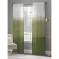 thumbnail image 4 of Sage Green Ombre Sheer Curtains 84 Inch Length 2 Panels Set, Modern Abstract Art Texture Voile Window Treatment Rod Pocket Curtains Sheers Drapes for Bedroom/Living Room/Kitchen 52"x84"x2, 4 of 7