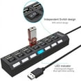 thumbnail image 3 of USB Hub 7-Port USB 2.0 Hub with Individual LED lit Power Switches, 3 of 9