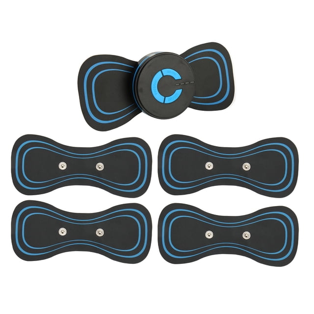 Mini masajeador de cuello portátil de mano con adhesivo para masaje de columna cervical, recargable por USB, pulso EMS