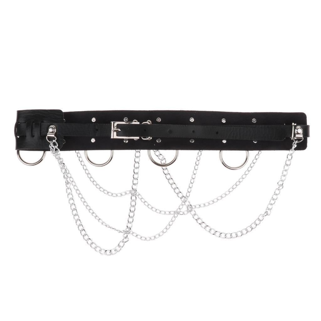 Gothic Leather Waist Belt Body Chain Adjustable Waist Strap Gothic Leather Waist Belt Body Chain Adjustable Waist Strap