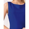 thumbnail image 4 of DARING DIVA Sleeveless Sheath Boat Neck Pencil Dress S Royal Blue, 4 of 6