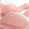 thumbnail image 5 of Ohufall Plus Size Sport Bras for Women Breathable Mesh Full Coverage Soft Bras Light Front-Closing Wireless Gathering Push Up Bralettes, 5 of 8