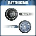 thumbnail image 4 of Universal Engine Start Stop Button Cover, Car One Click Push Start Button Ring Sticker Faux Crystal Rhinestone Ignition Button Trim Blue, 1 Set, 4 of 7