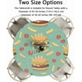 thumbnail image 6 of Round Fitted Tablecloth with Elastic Edge Cherries Themed Table Cloth for 45"-56" Round Tables Washable Table Covers for Dinning Party Picnic Camping, 6 of 6