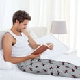 thumbnail image 7 of Mens Pajama Pants, Polka Dot Christmas Dog Soft Sleep & Lounge Pants for Men, Cuteness Casual PJ Bottoms Pants with Pockets, 7 of 7