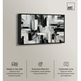 thumbnail image 2 of Melosa Canvas Modern Black White Abstract Wall Art by Art Remedy, Black Frame, 15" x 10", 2 of 7