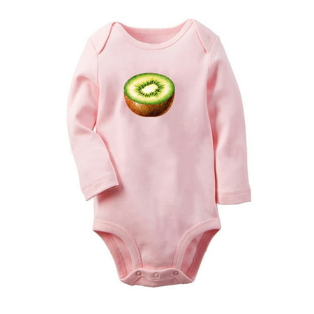 

Fruit Kiwi Image Print Cute Rompers Newborn Baby Unisex Bodysuits Infant Jumpsuits Toddler 0-12 Months Kids Long Sleeves Oufits (Pink 0-6 Months)