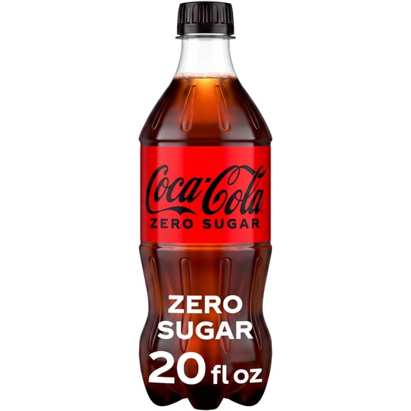 Coca-Cola Zero Sugar Soda Pop Bottle, 20 fl oz