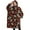 Brown Skull Rose, variant on Oversized Wearable Blanket Hoodie,Cartoon Skull Pattern Sherpa Blanket Hoodie with Super Pockets,Super Warm Fuzzy Pullover for Women & Men