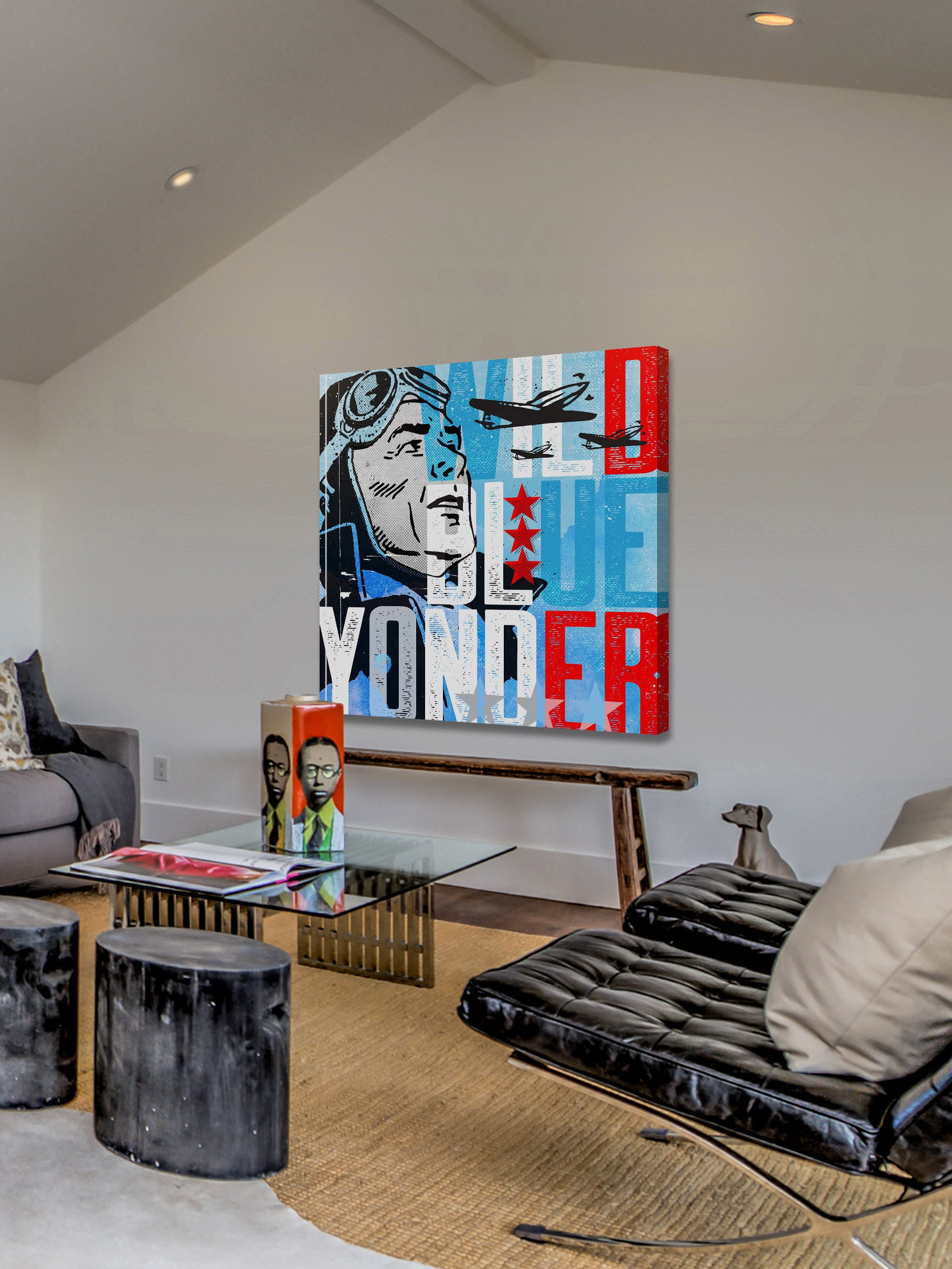 "Wild Blue Yonder Pilot" Painting Print on Wrapped Canvas