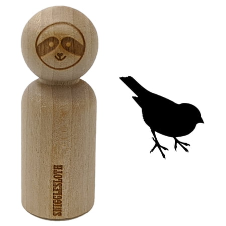 Sparrow Bird Solid Rubber Stamp for Scrapbooking Crafting Stamping - Small 3/4 Inch