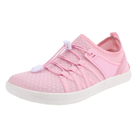 

MIASHUI Womens Sneakers Summer Sportswear Strapping Women s Single Shoes Casual Sneakers for Women Pink 8.5