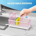 thumbnail image 4 of Soporte de esponja Cisily Pink para fregadero de cocina de acero inoxidable, 4 of 7