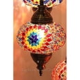 thumbnail image 2 of 5 Globes Mosaic Chandelier Turkish Tiffany Mosaic Lamp Moroccan Mosaic Lighting Hanging Ceiling Lantern Lamp Pendant Light Bedside Fixture for Home, 2 of 3