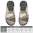 thumbnail image 5 of IAUYY Memory Foam House Slippers Suitable for Both Men and Women. Comfortable, Anti-Slip Plush Flat-Bottomed Slippers The Best Holiday Gift Railway Track, 5 of 9