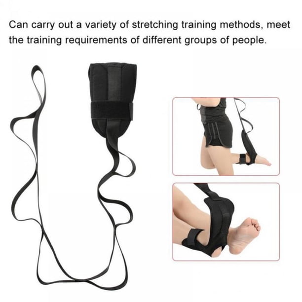 Sangle De Yoga Extensible – Pied/jambe – PVC Noir – Usage Domestique
