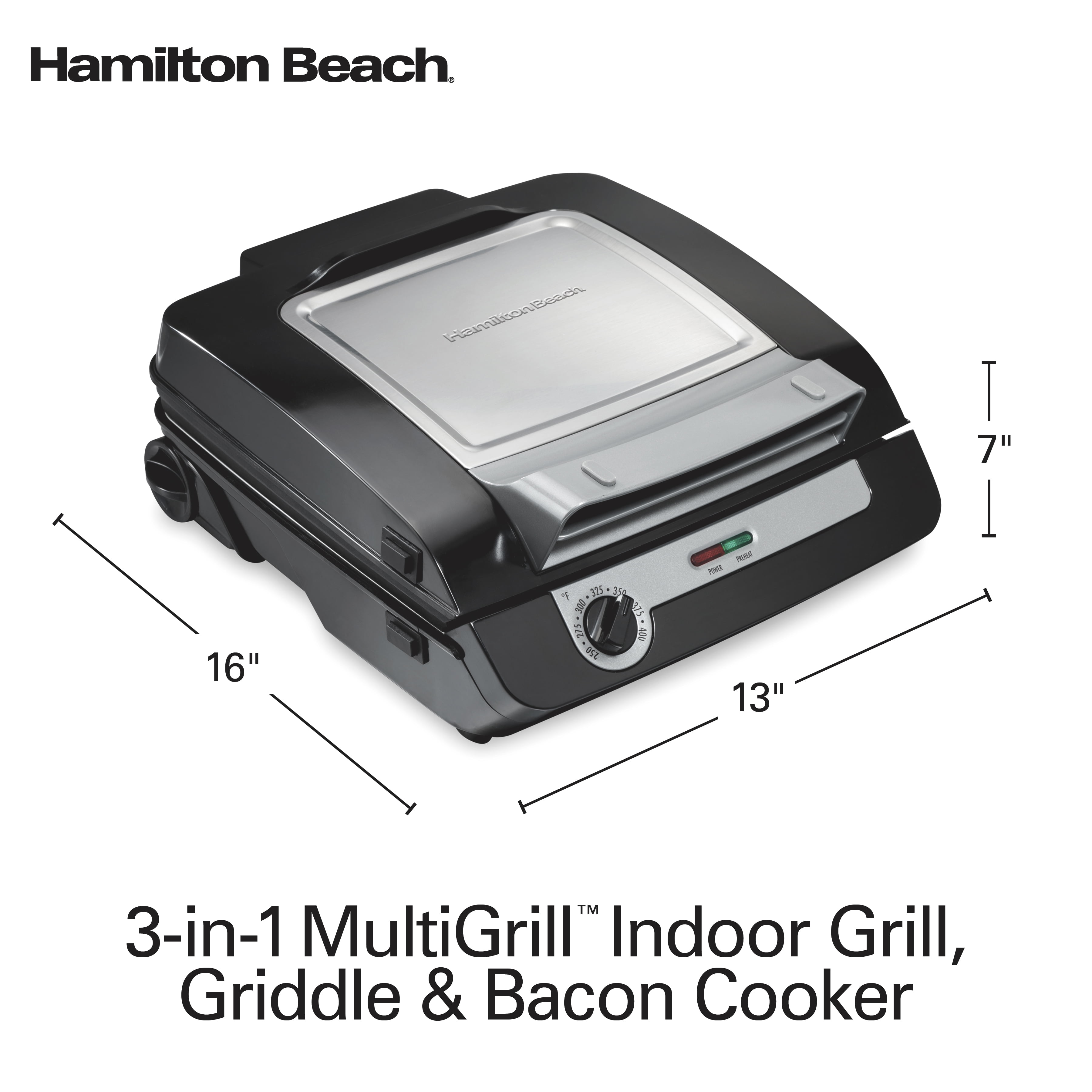 Hamilton Beach 3-in-One Grill/Griddle - 9204801