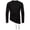 Black, variant on Aueoeo Men's Casual Shirts Long Sleeve Round Neck Casual Summer Shirts Beach Wedding Shirt with Side Lace Up Drawstring L