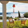 thumbnail image 1 of Campanas de búho al aire libre, regalos de búhos para mujeres, decoración de jardín, regalo para , campanas - rojo Macarena campanillas de viento de búho, 1 of 7