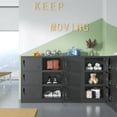 thumbnail image 6 of Metal Lockers for Employees, Office Storage Locker with 6 Doors, Black, 35.43" W x 15.75" D x 39.37" H, Steel Staff Locker Storage Cabinet for Gym, Home, School, Garage, Assembly Required, 6 of 6