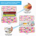 thumbnail image 5 of Double-Layer Transparent PET Plastic Printed Pen Case With Freely Detachable Partitions And Snap Fastening Design Suitable For Study Office And Outings Groovy Daisies with Smiley Faces, 5 of 7