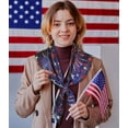 thumbnail image 5 of CBC Crown USA Flag Themed Square Scarf 35" x 35", 5 of 6
