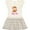Natural with Stripes, variant on Inktastic Big Sis Monkeys Girls Toddler Dress